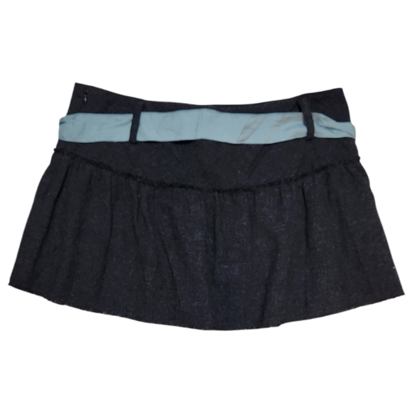 American Eagle Outfitter Vintage Grey Black Skirt With Original Blue Belt - Picture 7 of 7